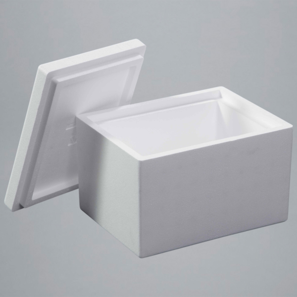 White THERMOCON EPS polystyrene box on grey background 18