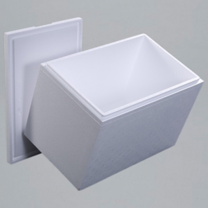 White THERMOCON EPS polystyrene box on grey background 65