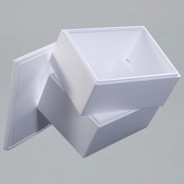 White THERMOCON EPS polystyrene box on grey background 72