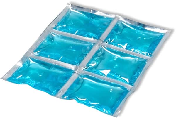 Mantas refrigerantes azules segmentadas Small