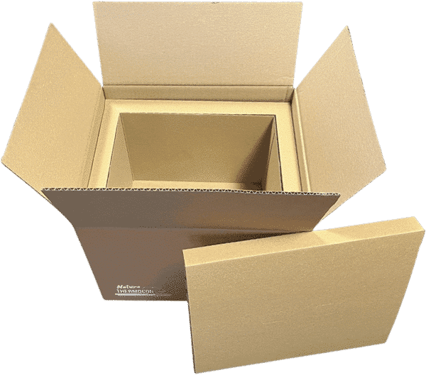 Paper Pro con paneles aislantes de papel, caja interior de cartón y tapa separada